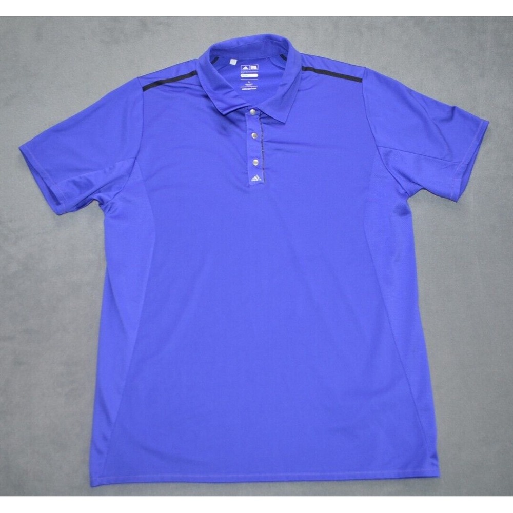 Men's Adidas Cool‎ Max Puremotion Short Sleeve Golf Snap Polo Shirt Large